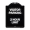 Signmission Visitor Parking Visitor Parking 2 Hour Limit Heavy-Gauge Aluminum Sign, 24" x 18", BW-1824-22729 A-DES-BW-1824-22729 - alternate 1